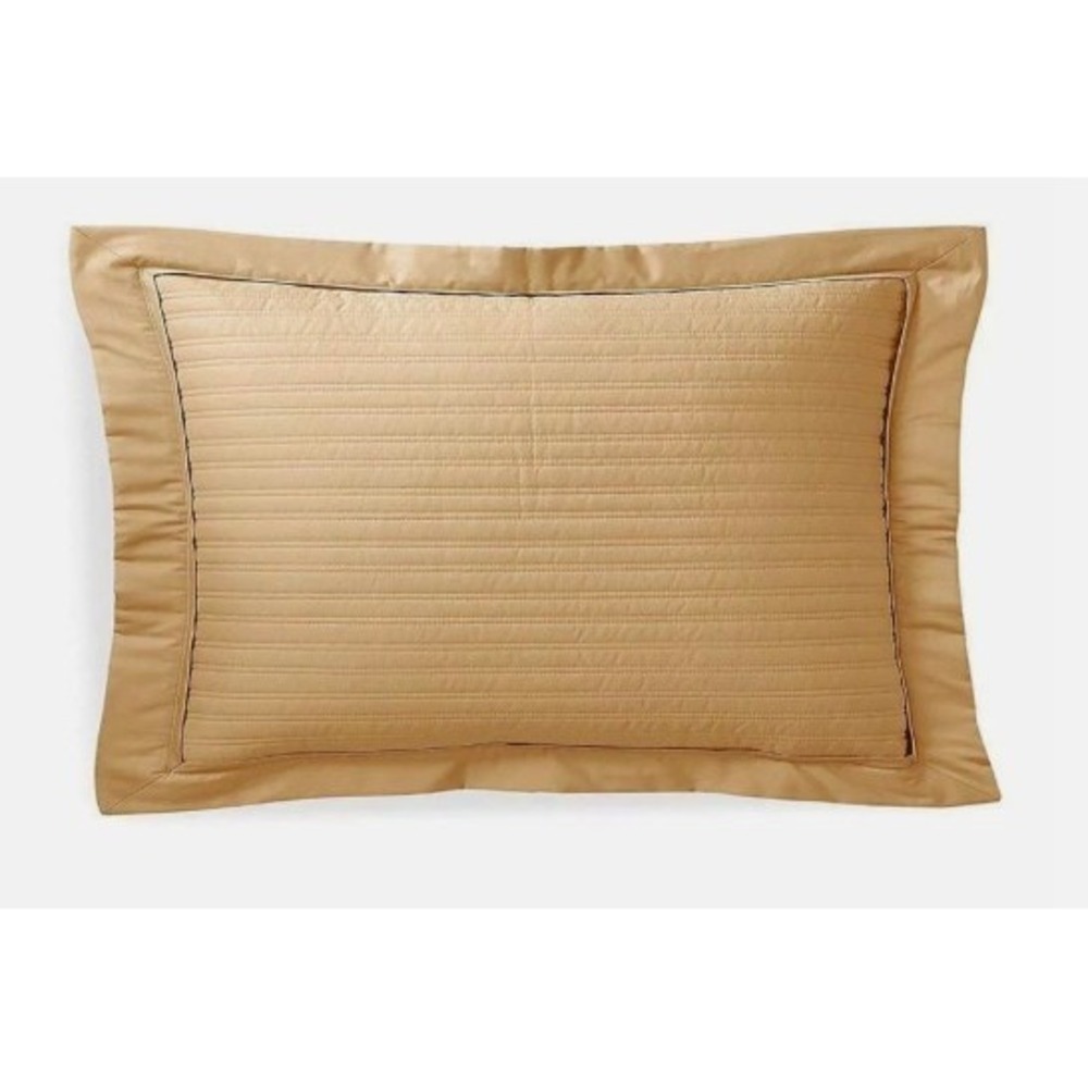 Ralph Lauren Pillow Sham Reed King Quilted 20x36 Tan Beige 1 PC Classic Khaki